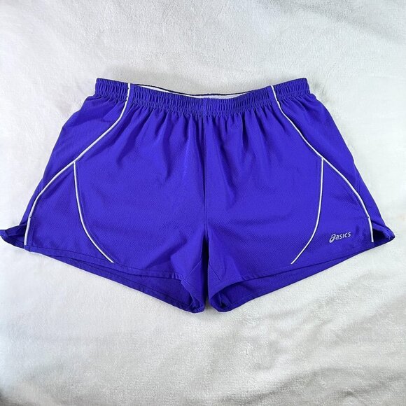 Women's Asics Running Shorts | Lined | Purple | Medium | Polyester & Spandex - Picture 1 of 11